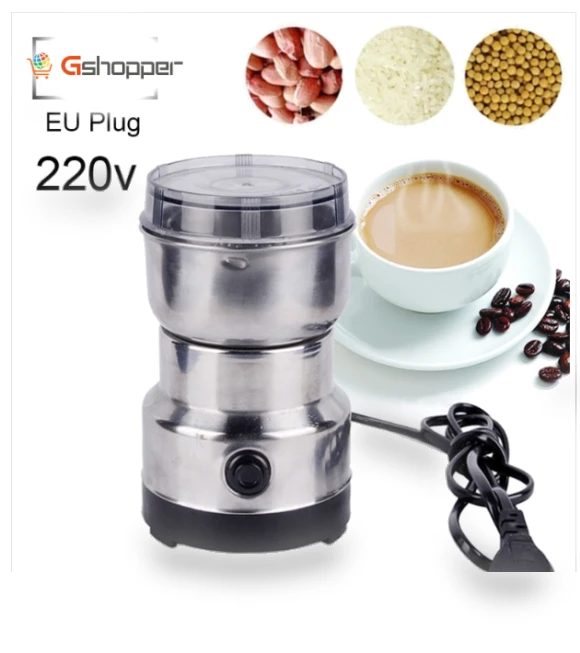 Stainless Steel Manual Coffee Grinder and Filter Pot — Electric Blade Coffee Grinders