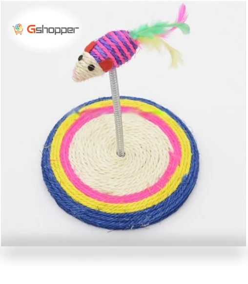 Color Sisal Spring Round Seat Cat Claw Plate — Scratching Posts