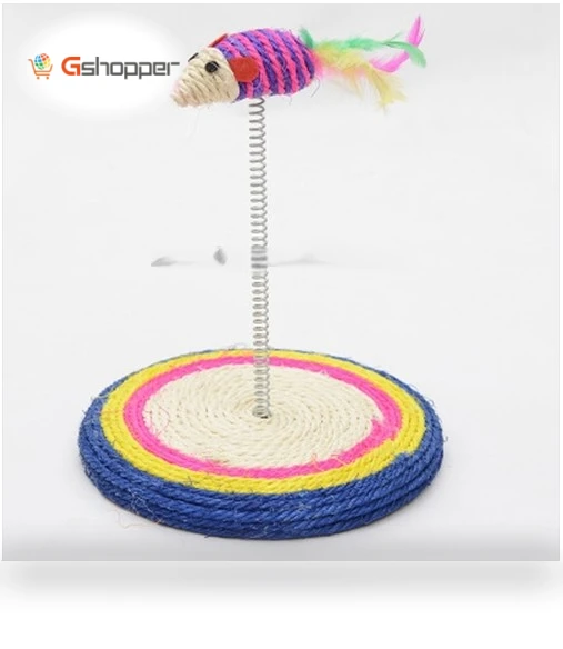 Color Sisal Spring Round Seat Cat Claw Plate — Scratching Posts