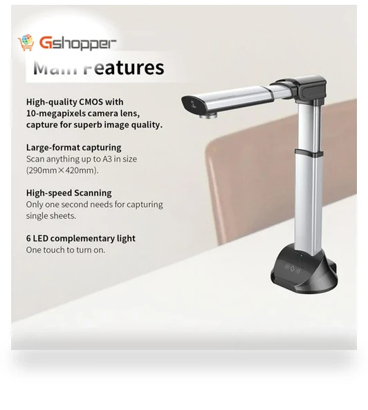 Document Scanner with 10-megapixel Camera Lens — Document Imaging Devices, GUCEE