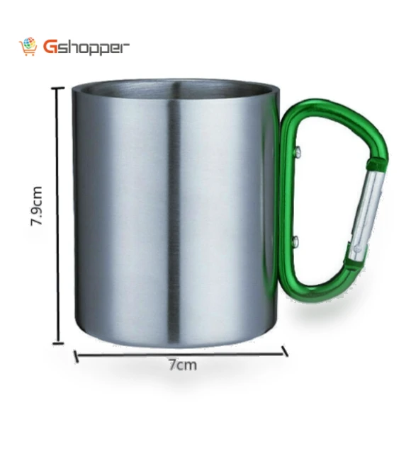 Double-layered mug with carabiner — Travel Mugs
