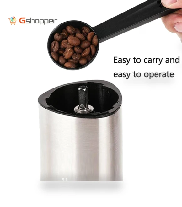 Stainless Steel Hand-Cranked Coffee Grinder — Electric Blade Coffee Grinders