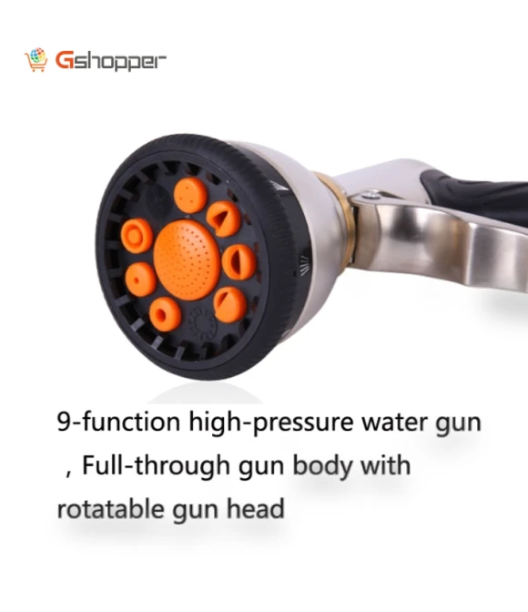 Telescopic Magic Water Pipe Garden Watering Flower Alloy Sprinkler — Nozzles