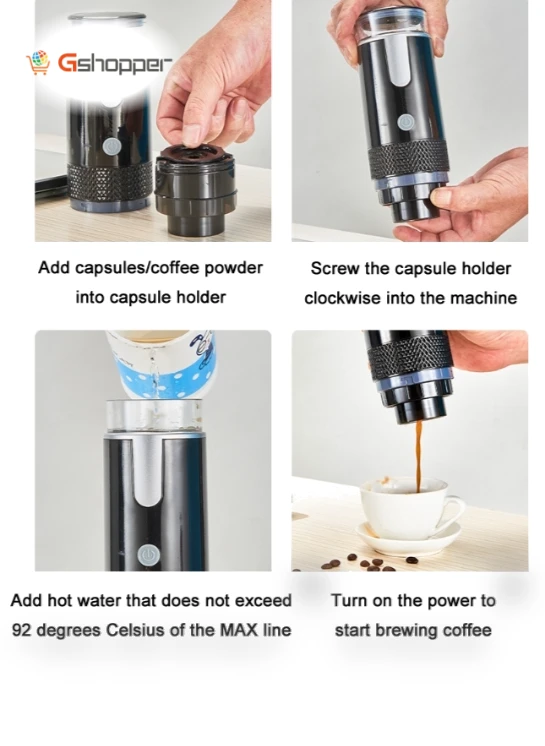 Automatic Portable Cordless Coffee Maker — Brewing Excellence