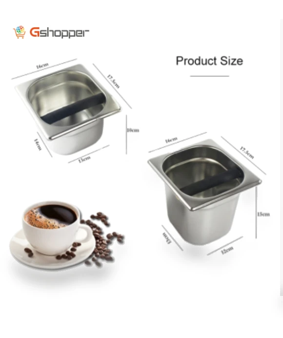Stainless Steel Coffee Grounds Bucket — Coffee Scoops