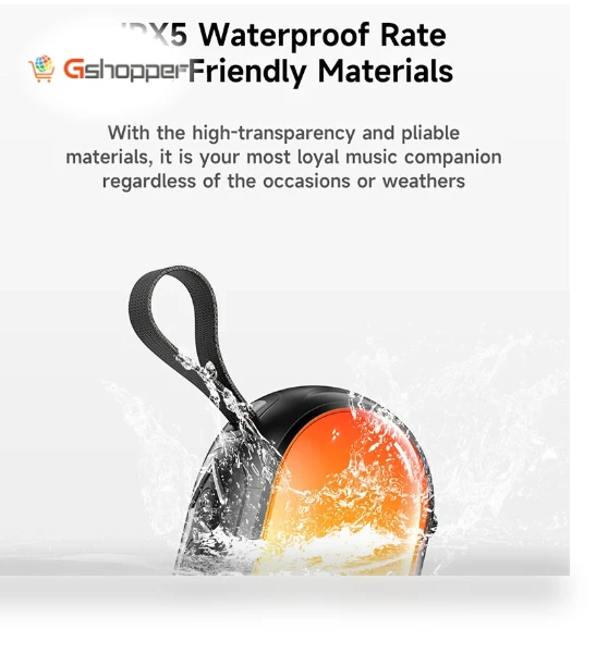 Wireless Bluetooth Speaker with RGB Colorful Light — Portable Audio, AWEI