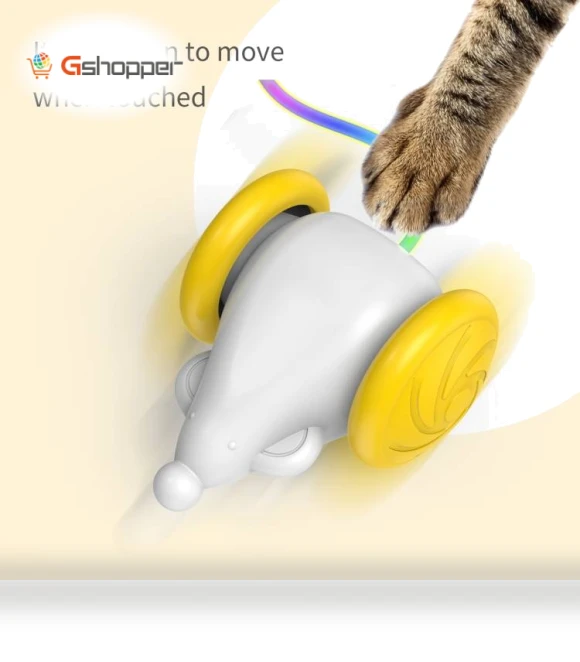 Automatic Light Crazy Mouse Pet Toy — Interactive Animal Companions