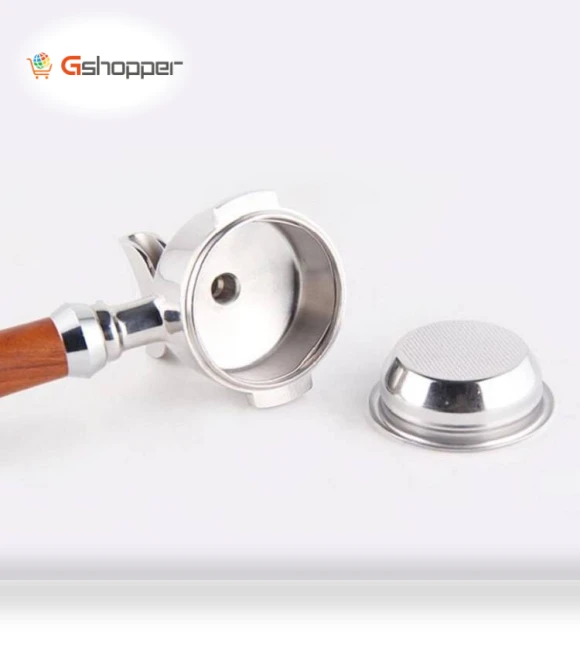 Semi-automatic Coffee Machine Stainless Steel Powder Bowl Brewing Head Filter Bottomless Handle Filter — Permanent