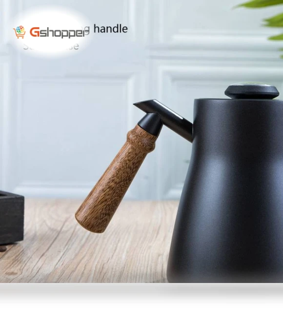 Stainless Steel Coffee Hand Pot with Wooden Handle — Pots