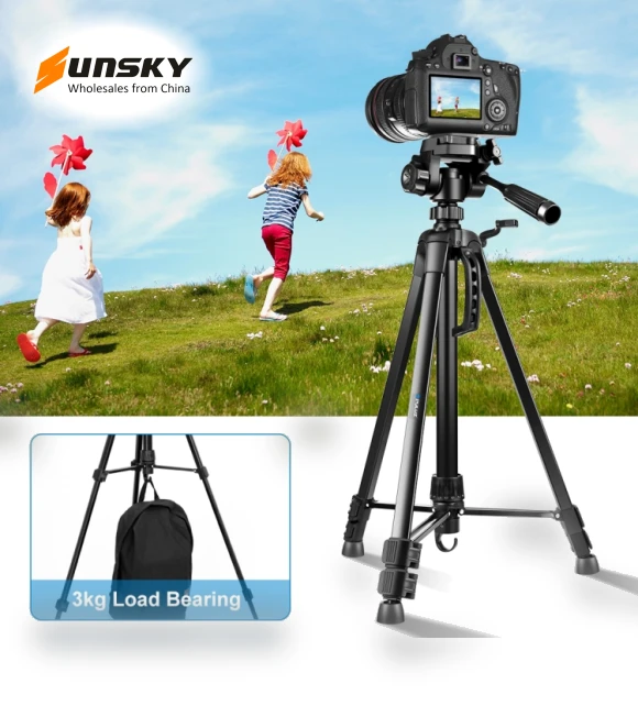 Aluminum Selfie Live Tripod Mount with Three-dimensional Head & Phone Clamp — Camera Supports, PULUZ