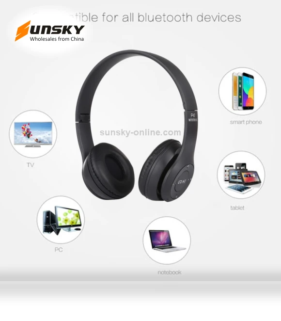 Foldable Wireless Bluetooth Headphone with 3.5mm Audio Jack — In-Ear Headphones