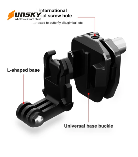 Motorcycle Windshield Action Camera Mount Clip — Camera Brackets, PULUZ