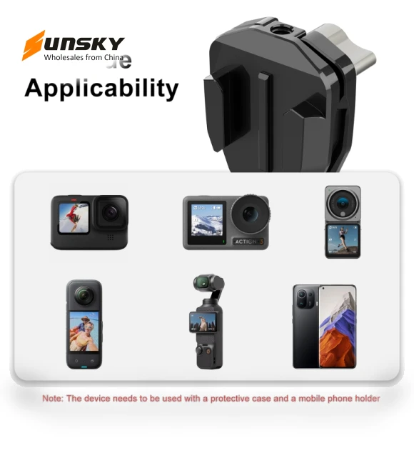 Motorcycle Windshield Action Camera Mount Clip — Camera Brackets, PULUZ