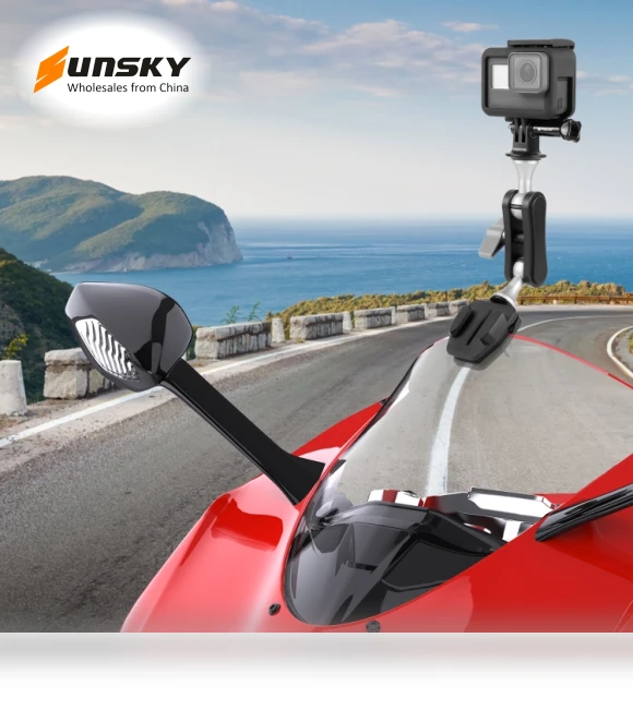 Motorcycle Windshield Action Camera Mount Clip — Camera Brackets, PULUZ