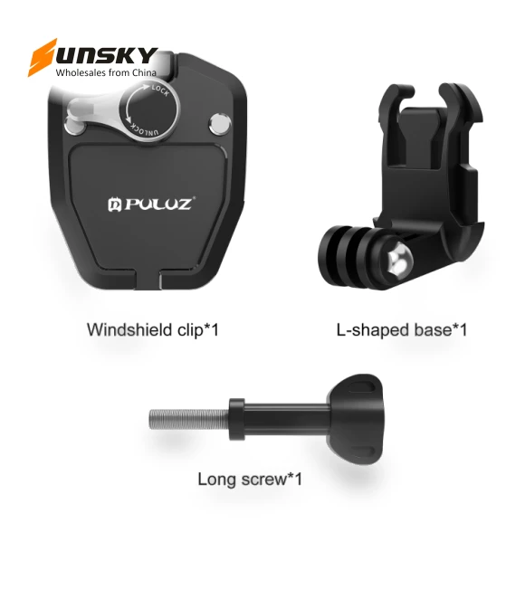Motorcycle Windshield Action Camera Mount Clip — Camera Brackets, PULUZ