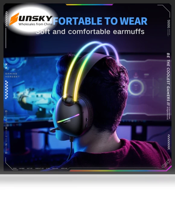 X33 Head-mounted RGB Light E-Sports Gaming Headset — Headsets, ONIKUMA