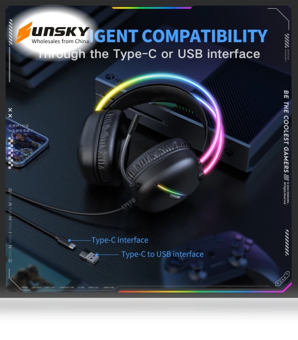 X33 Head-mounted RGB Light E-Sports Gaming Headset — Headsets, ONIKUMA