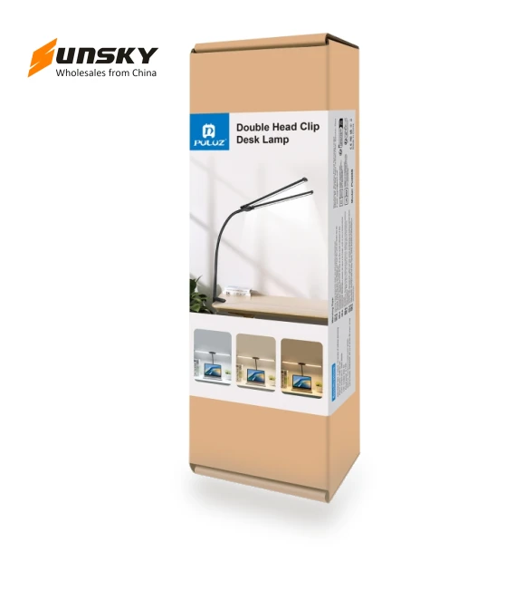 Gooseneck Tube LED Fill Light Double Head Clip Desk Lamp — Book Lights, PULUZ