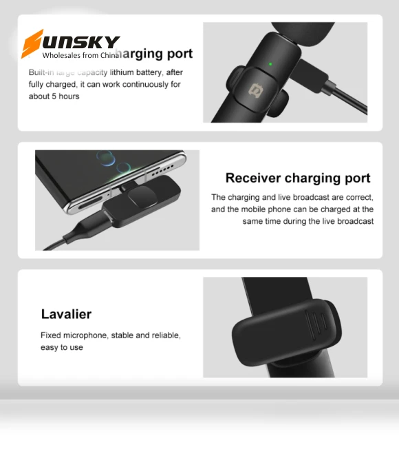 Wireless Lavalier Noise Reduction Reverb Microphones — Audio Capture Devices, PULUZ
