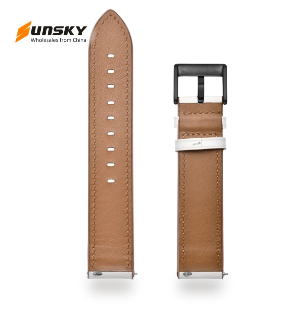 First Layer Leather Sewing Thread Watch Band — Bands, Huawei