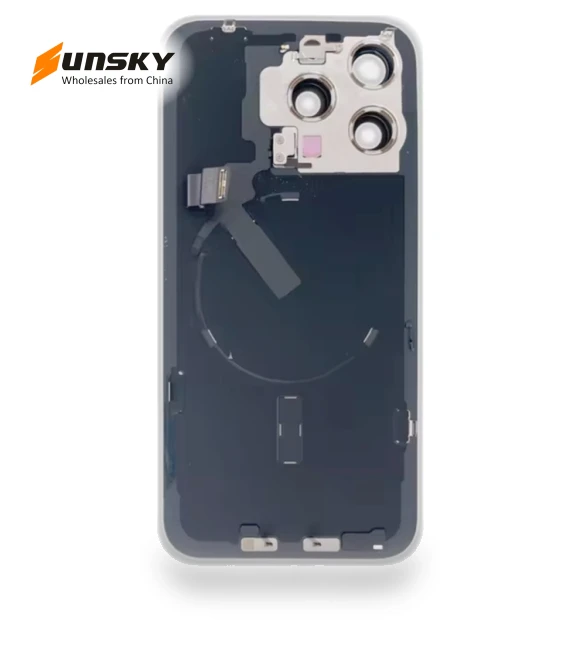 Glass Battery Back Cover with Flash Bracket + Wireless Charging Module — Back Covers