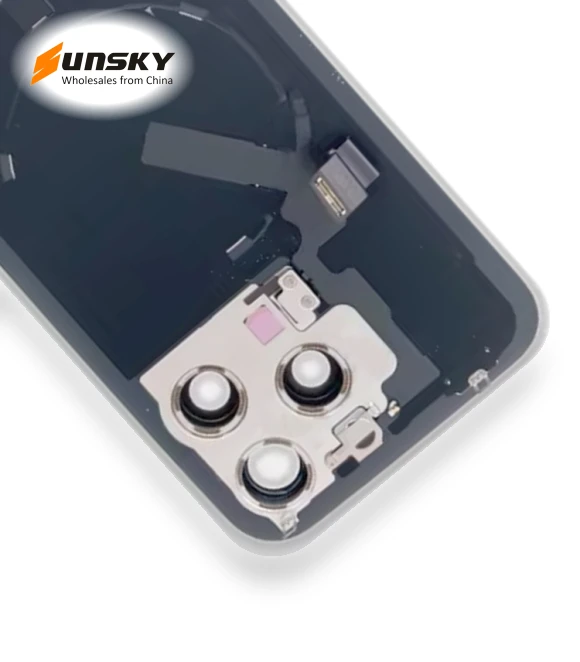 Glass Battery Back Cover with Flash Bracket + Wireless Charging Module — Back Covers