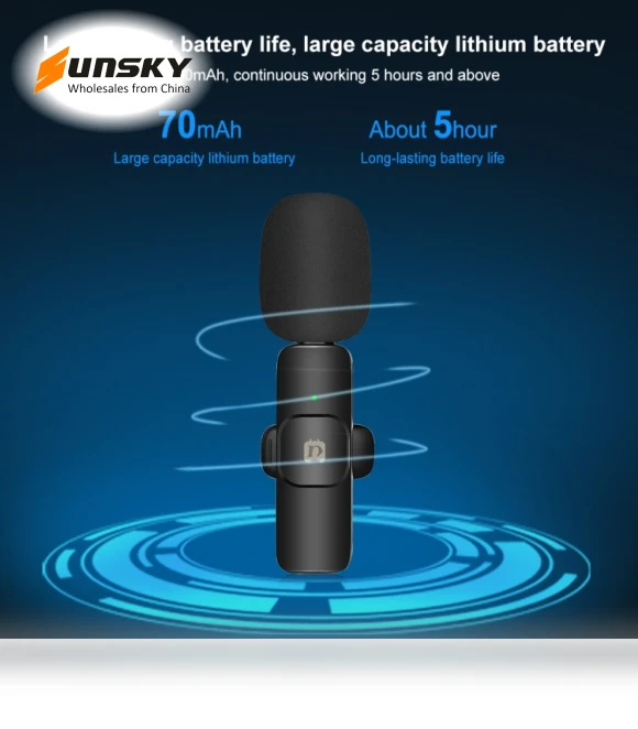 Wireless Lavalier Noise Reduction Reverb Microphones — Audio Capture Devices, PULUZ