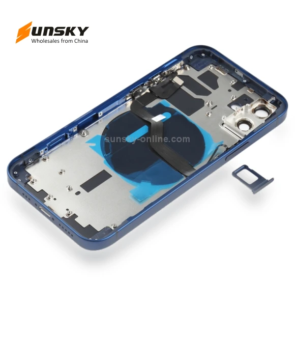 Battery Back Cover with Side Keys & Card Tray & Power + Volume Flex Cable & Wireless Charging Module — Back Covers