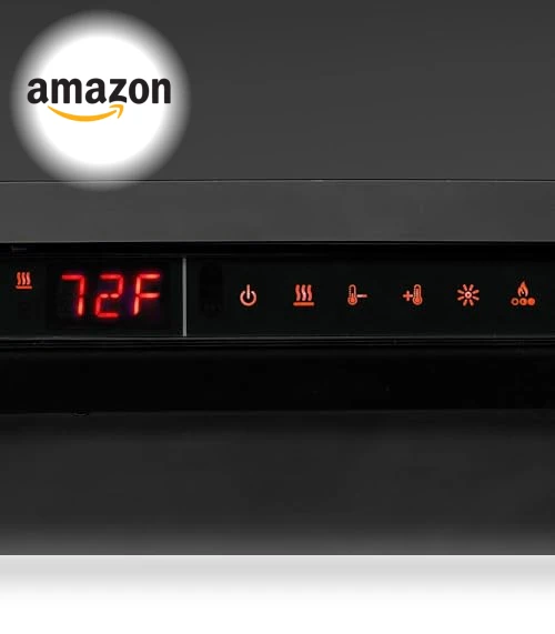 Slim Built-in Linear Electric Fireplace Heater — Close To Ceiling, DIMPLEX