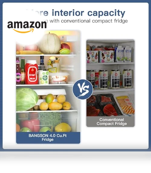 Small Refrigerator with Freezer — Mini Fridges, BANGSON