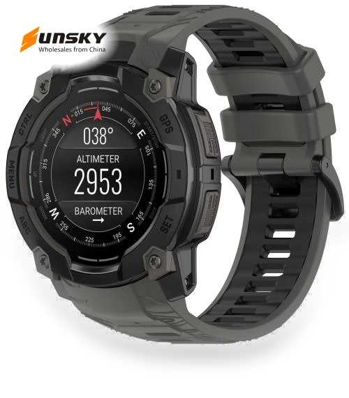 Two Color Sports Silicone Watch Band — Wearable Accessories, Garmin