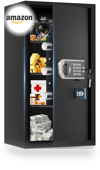 Large Fireproof Safe Box — Wall Safes, FOWORE