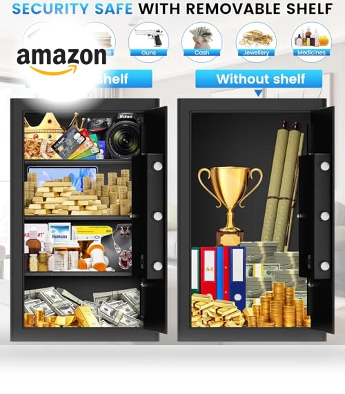Large Fireproof Safe Box — Wall Safes, FOWORE
