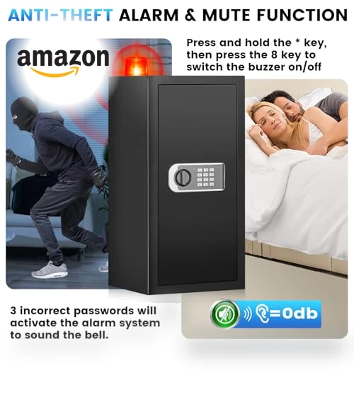 Large Fireproof Safe Box — Wall Safes, FOWORE
