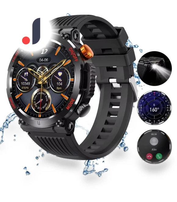 Smart Watch with Compass and LED Flashlight — Smartwatches, ElectronicsHome
