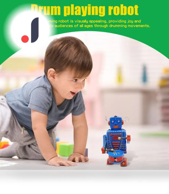 Vintage Wind-Up Robot Drummer Toy — Wind-up Toys, Fungogo