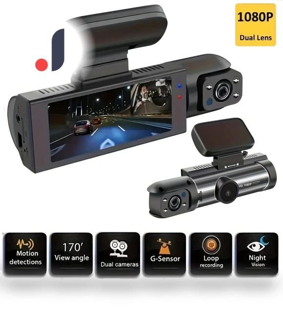 Dual Camera Car Dash Cam — Dashboard Cameras, Fancy decoration