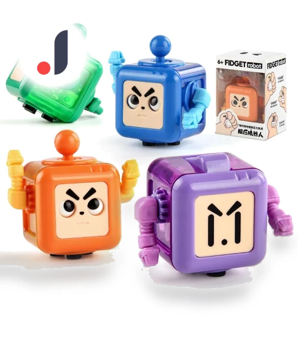 Kids Stress Relief Fidget Robot Cube — Blocks, Ovly