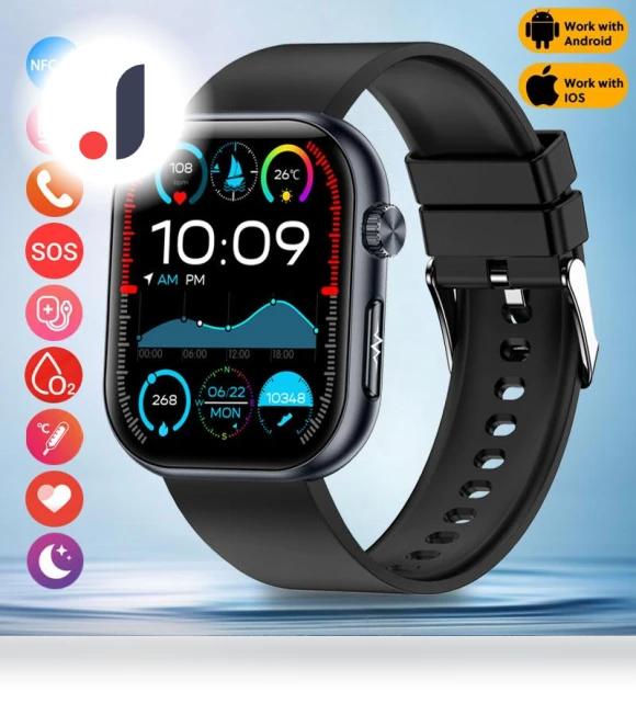 NFC Smart Watch with Amoled Display — Smartwatches, SACOSDING