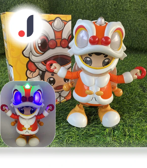 Electric Lion Dance Robot Doll — Interactive Animal Companions, Love DIY