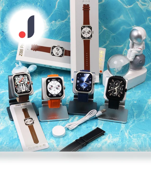 Smartwatch with Curved 3D Display and Genuine Leather Sports Band — Wearable Accessories, Voyex