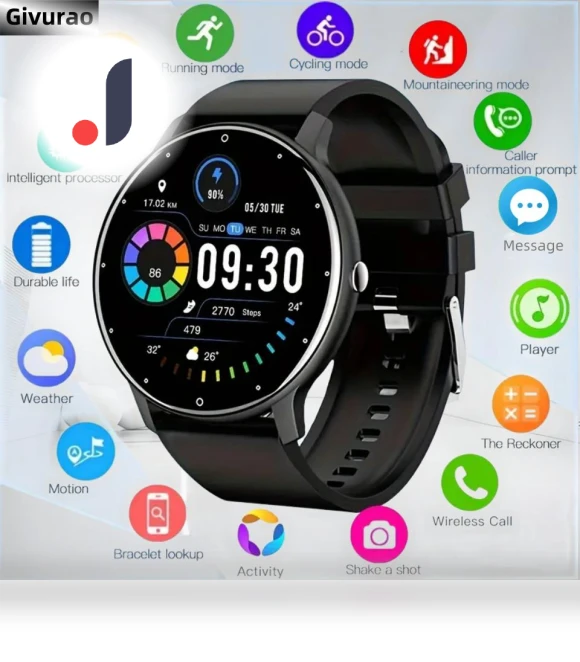 Smartwatch with Heart Rate Monitor — Smartwatches, Givurao Watch