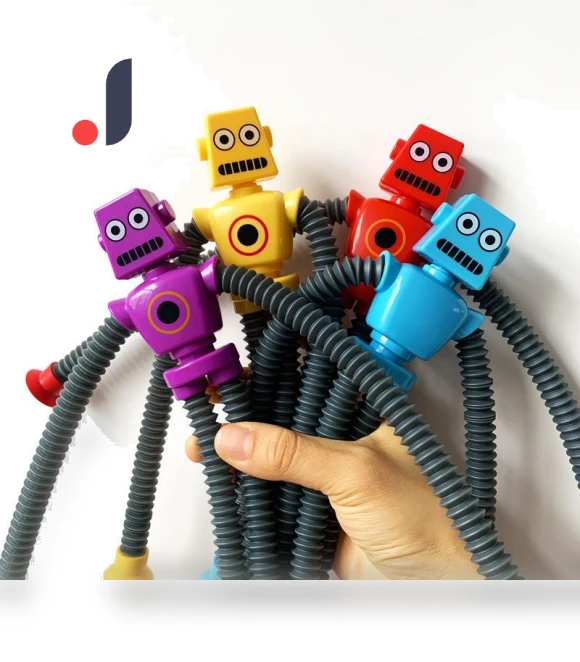 Stretchy Tube Robot Giraffe Toy — Interactive Learning Devices, Golden Fern