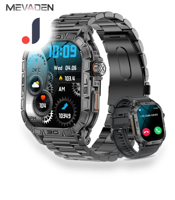 1.96-inch AMOLED Display Smart Watch with Bluetooth Calls — Smartwatches, MEVADEN