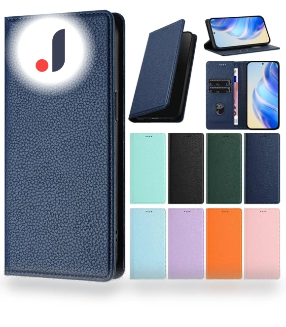 Leather Case with Automatic Card Slot Closure — Flip Cases, huhong718