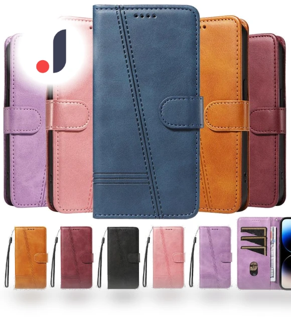 Leather Case with Embossing — Flip Cases, JOCAJE