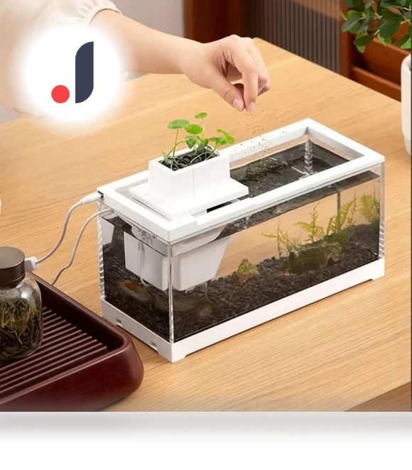 LED Illuminated Aquarium Fish Tank with Water Pump — Lights, Zhongqin
