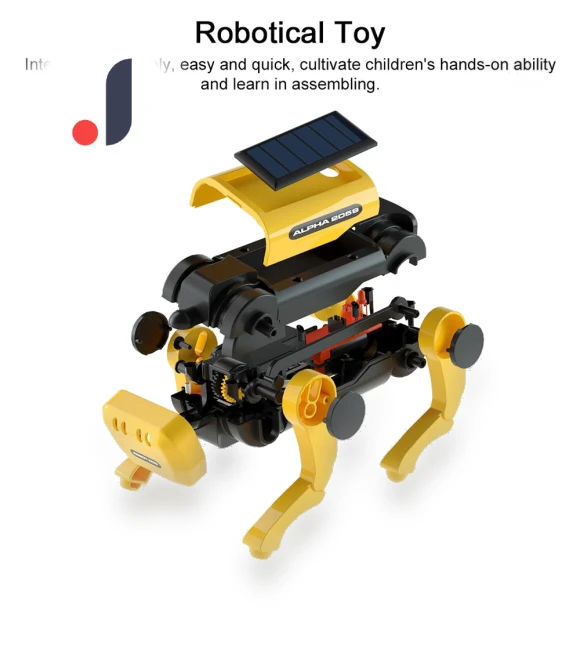 Self-setting Gadgets DIY, Tech Gadgets, Smart Robot, Dog Robot, Cattle Toys, Solar Powered Robot Dog — Interactive Animal Companions, TOMTOP JMS