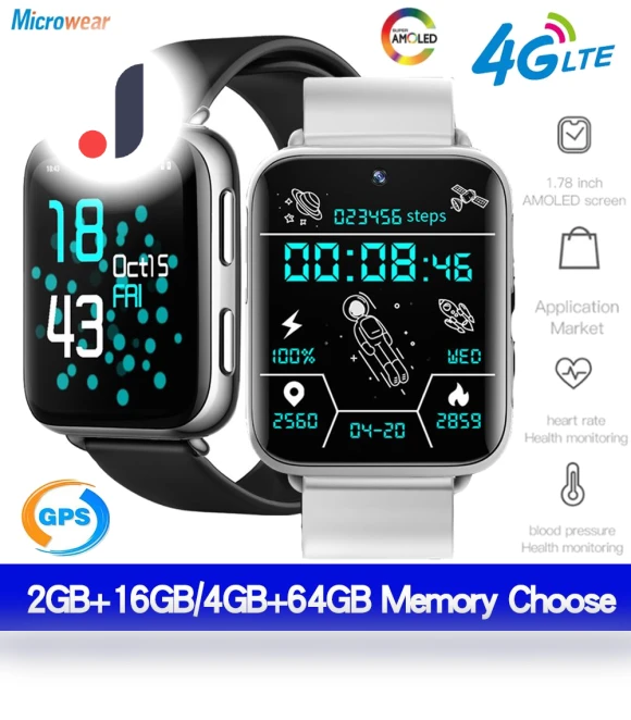 1.78-inch 4G Smart Watch — Smartwatches, Tiktop2