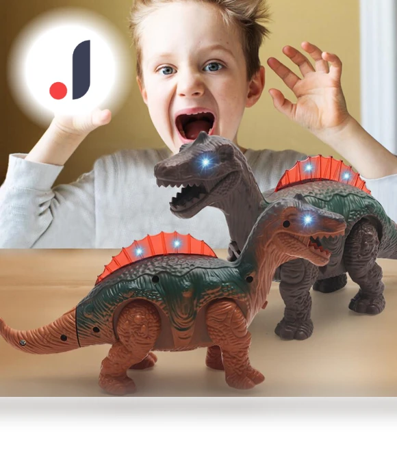 Electronic Walking Dinosaur Robot with Lighting — Interactive Learning Devices, Long nose